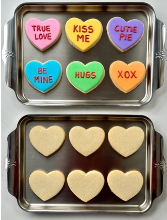 Image of Love Note Frosted Heart Cookies