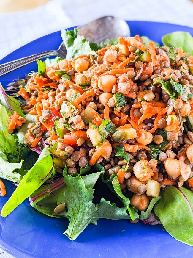 Image of Lentil and Chickpea Power Salad
