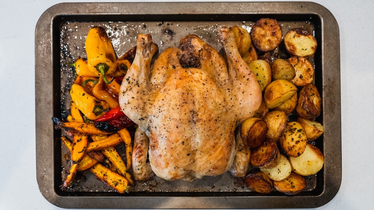 Image of One tray roast chicken