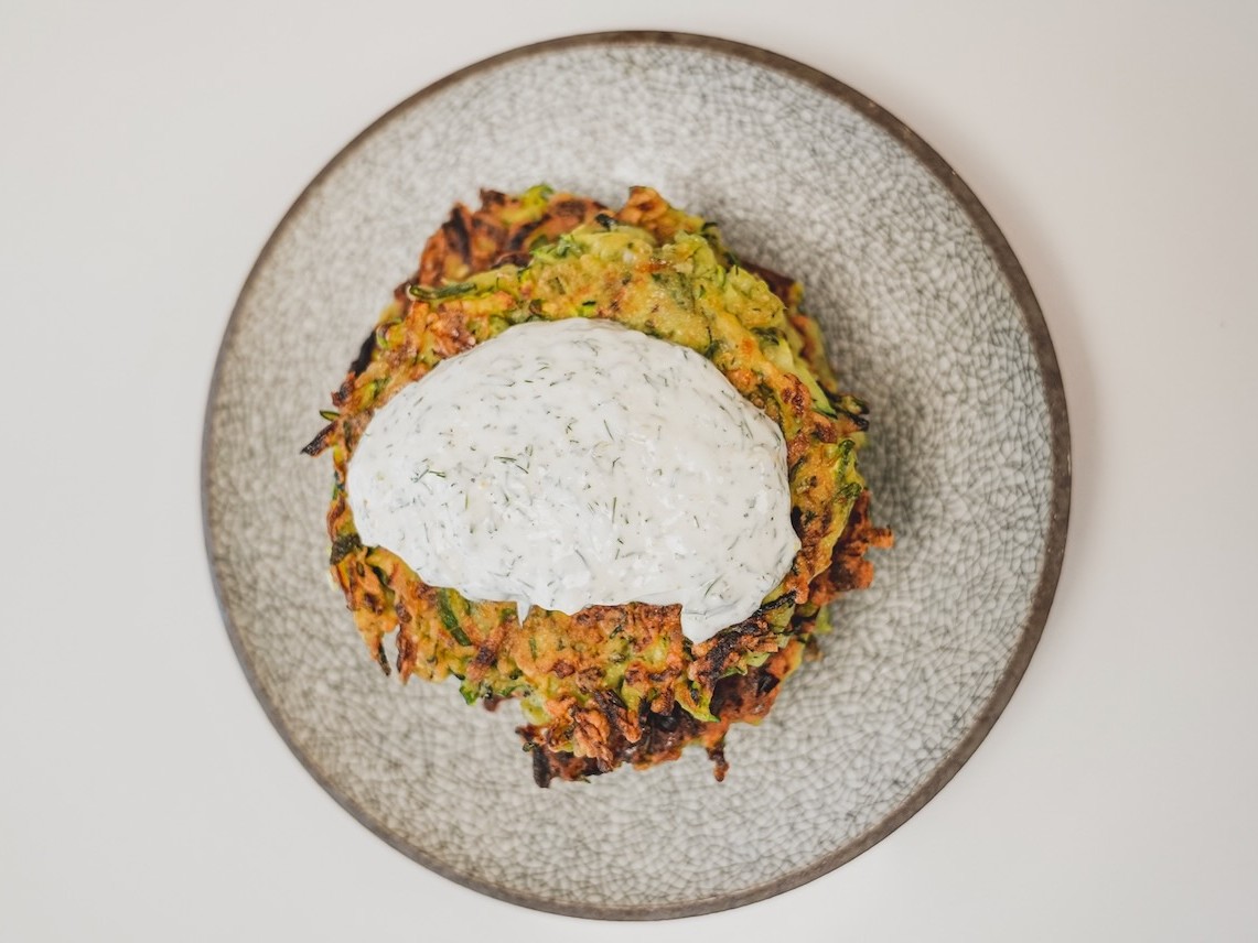 Andy Cooks - Zucchini fritters with dill and dill mayo 