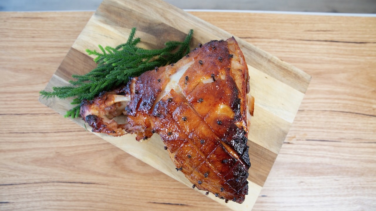 Image of Maple and mustard glazed ham