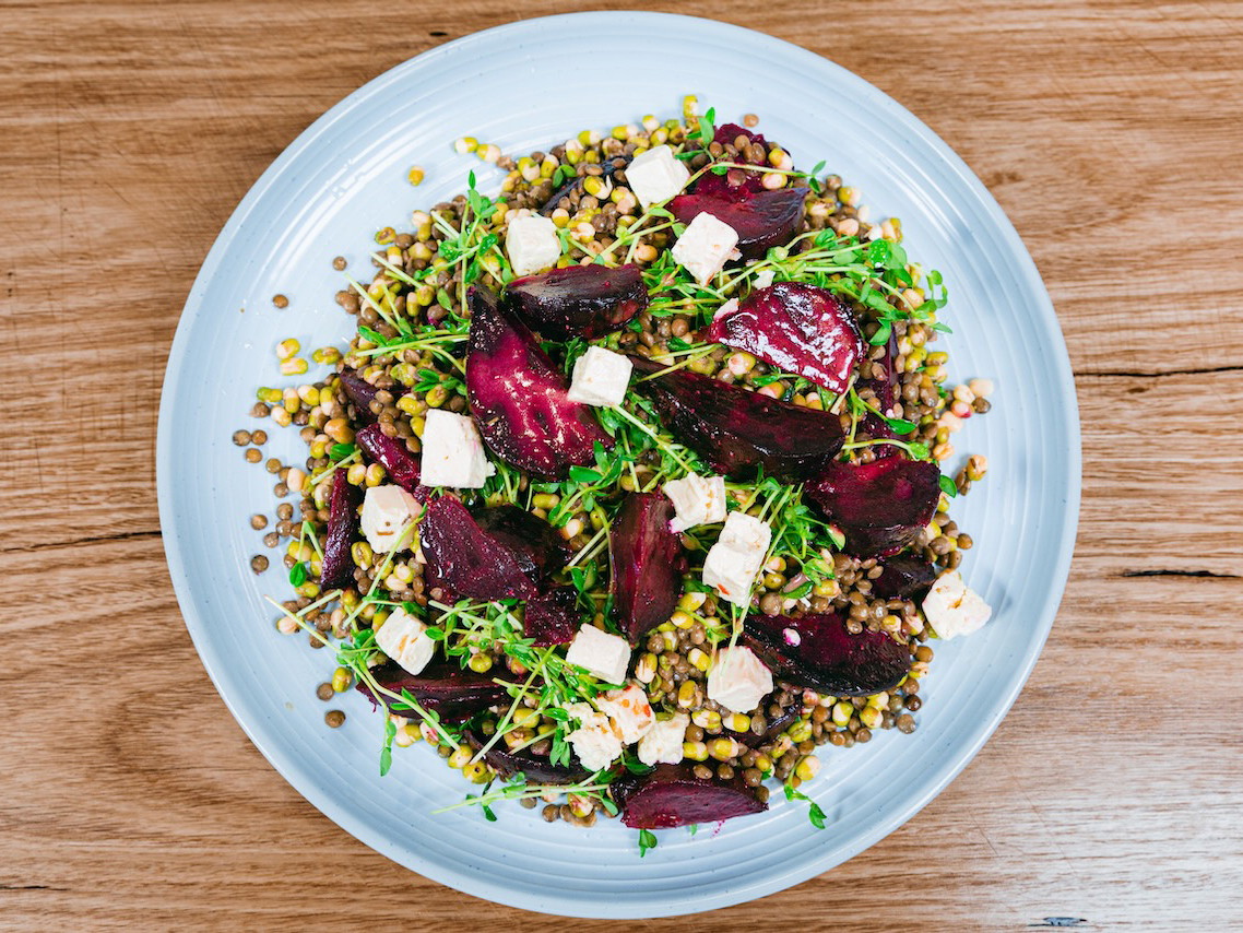 Andy Cooks - Beetroot and puy lentil salad