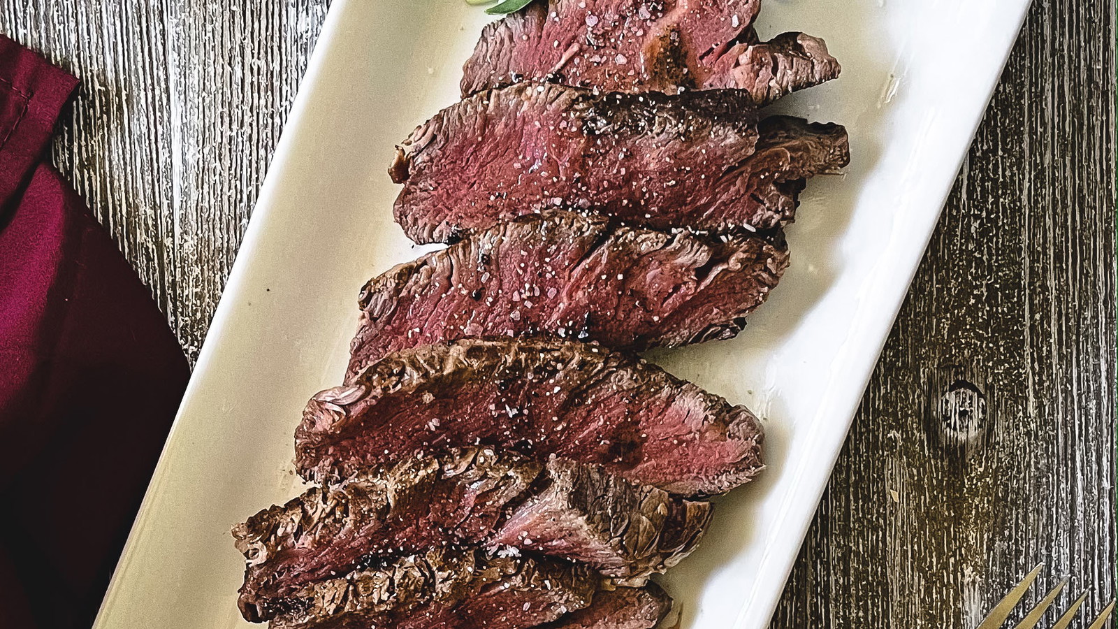 Image of Reverse Sear Bison Filet with Caramelized Shallots on Toast 