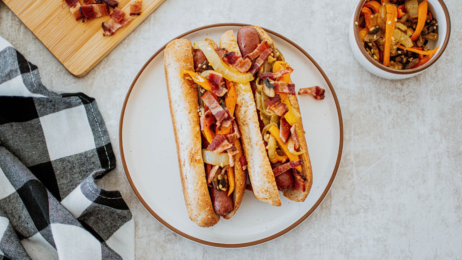 Image of Caramelized Onion & Bacon Hot Dogs