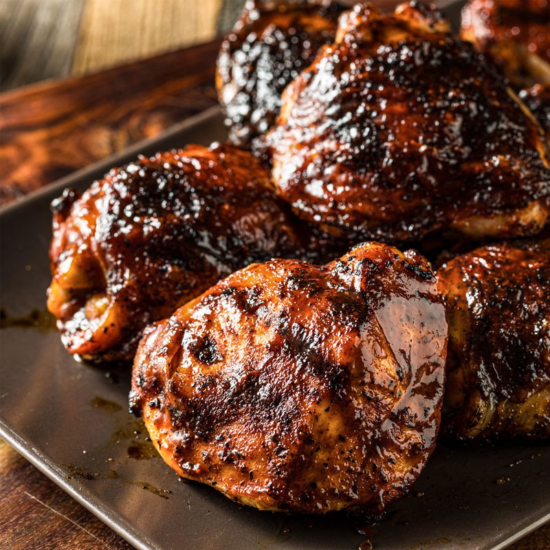 smoked chicken charcoal grill chicken thighs