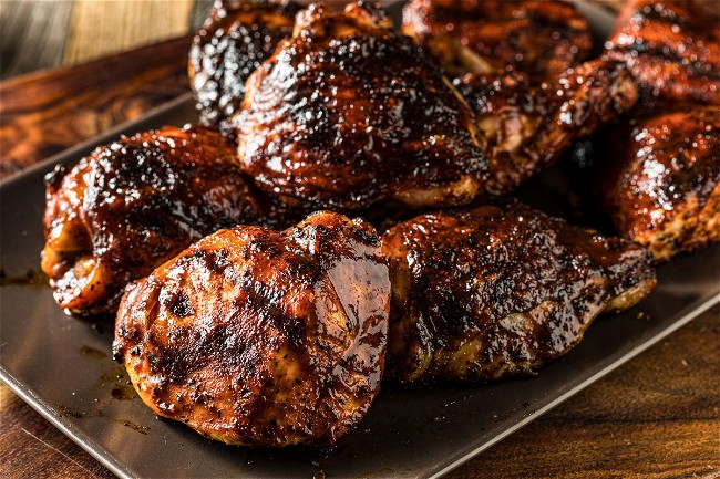 Image of Smoky BBQ Chicken Thighs with Mayor of Rub Town