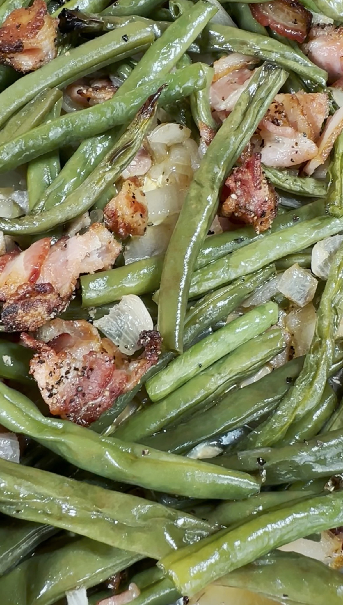 Lucy's Roasted Bacon Green Beans