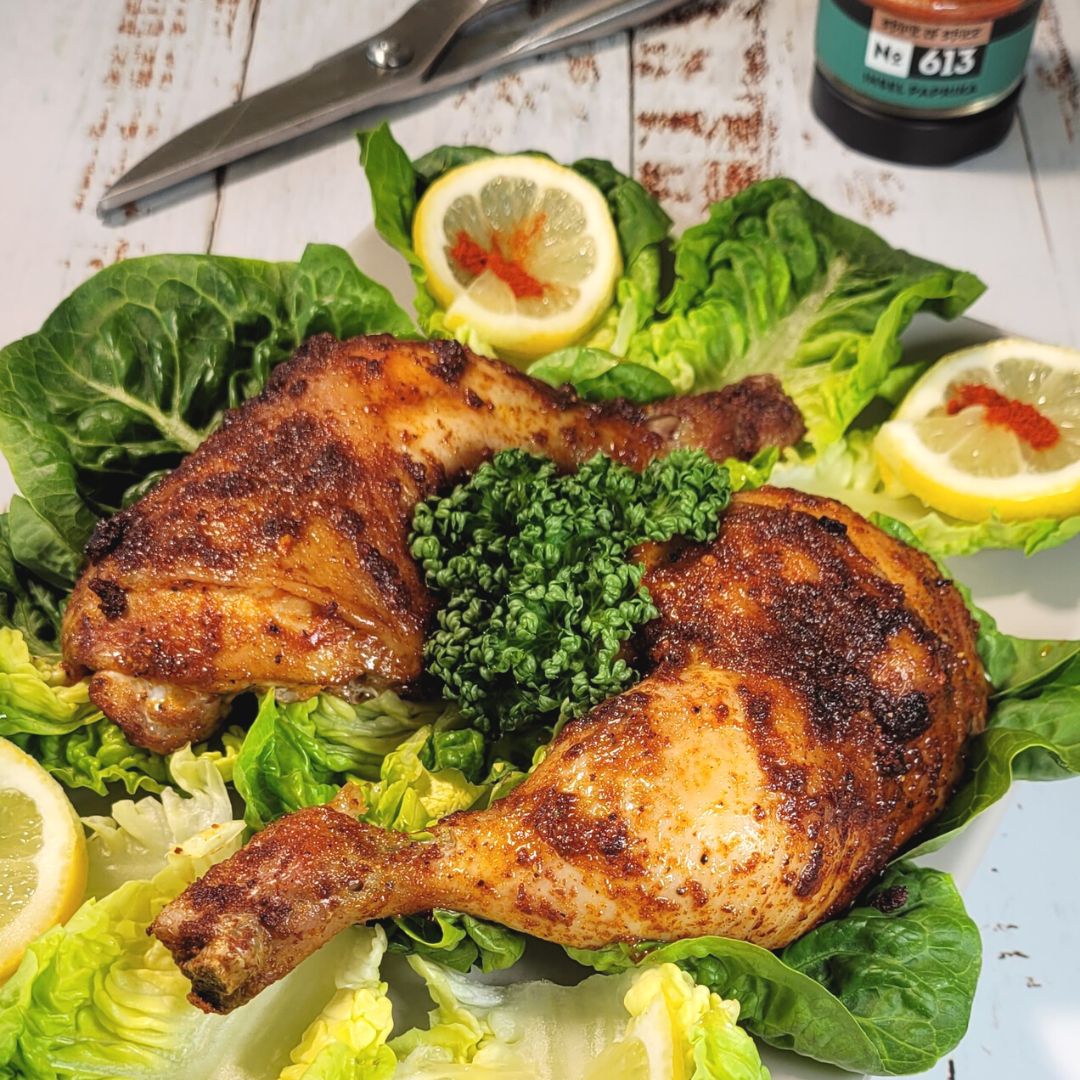 Marinierte Pouletschenkel mit Paprika, würzig & saftig aus dem Ofen