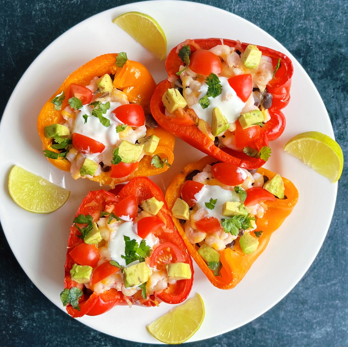 Shrimp Taco Stuffed Peppers 