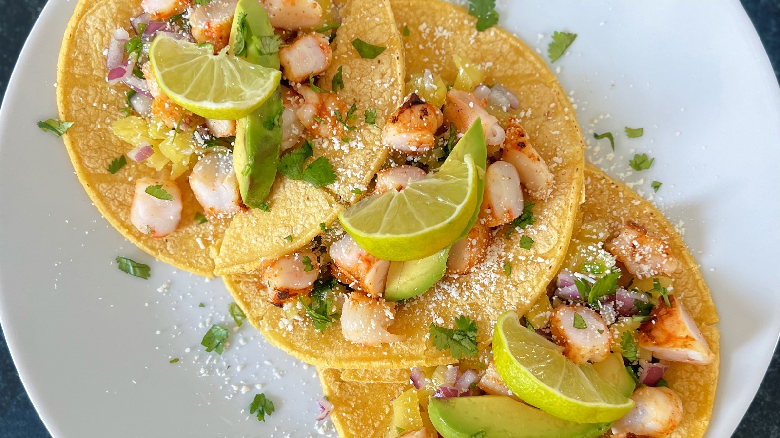Image of Spot Prawn Tacos with Pineapple Salsa
