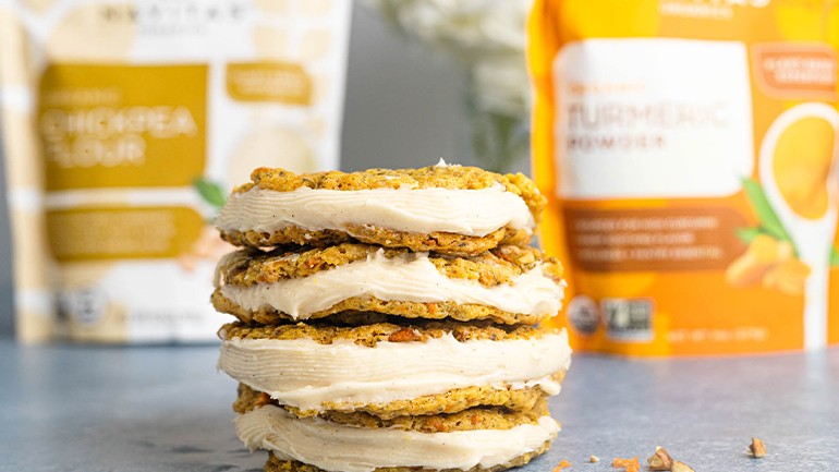 Image of Carrot Cake Cookie Sandwiches Recipe