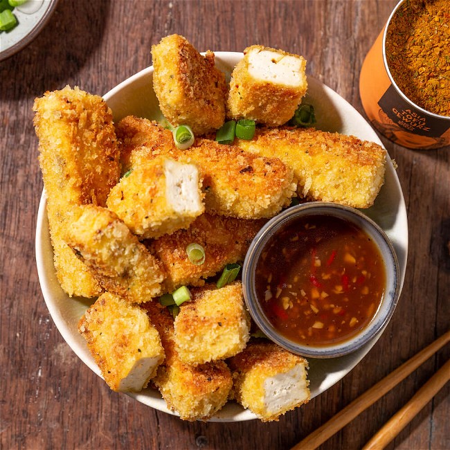 Image of Fried Tofu with Sweet and Sour Dip 