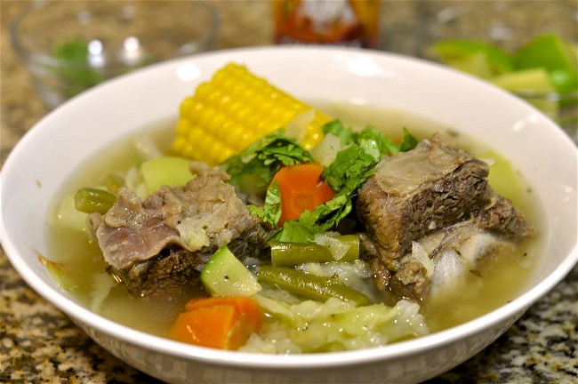 Image of Caldo de res (beef soup with vegetables)