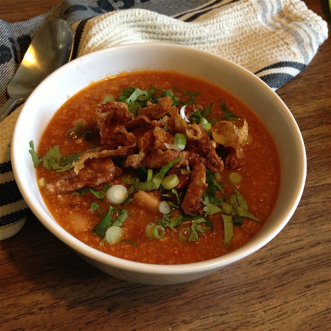 Image of Frijoles charros (cowboy beans with bacon and chorizo)