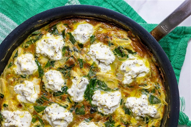 Image of Spinach and Artichoke Frittata 