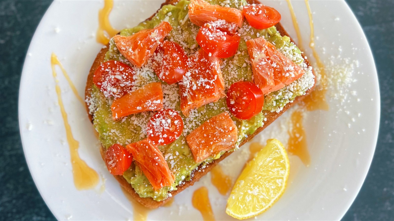 Image of Smoked Salmon Avocado Toast with Hot Honey
