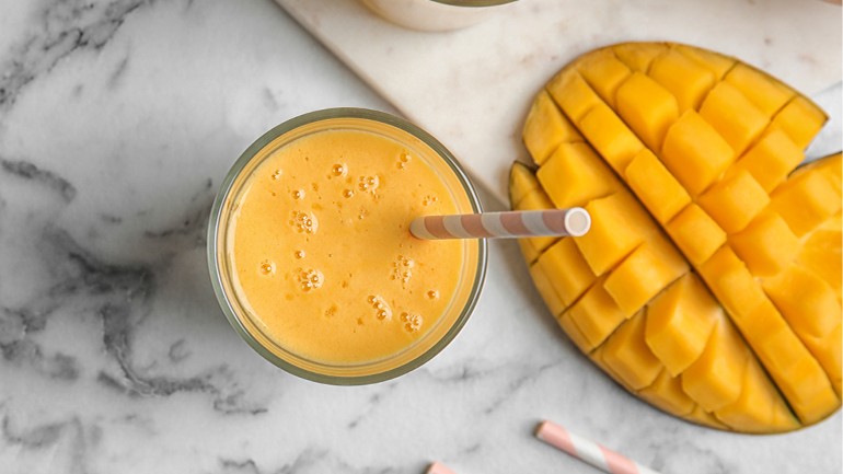 Mango Smoothie (So Creamy!) - Fit Foodie Finds