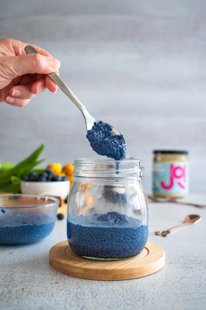 Image of Easy Chia Pudding with Blueberry Compote (Vegan, Dairy-Free)