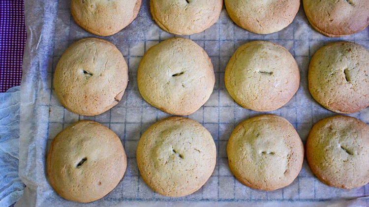 Image of Bake at 375° for 15 minutes until the bottom edges are lightly browned. Let cookies cool.