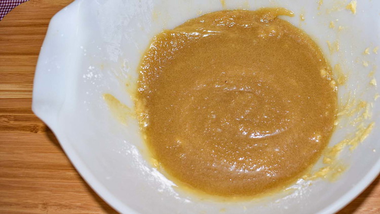 Image of Preheat the oven to 375°. Cream together butter, oil, and sugar. Then mix in beaten eggs.