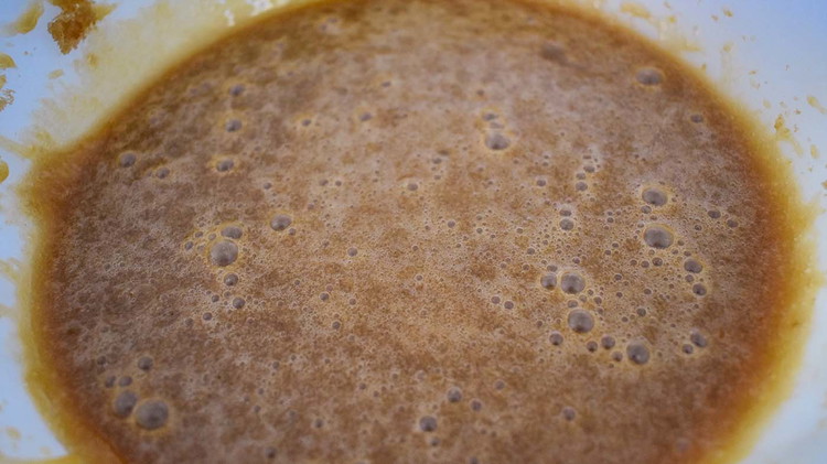 Image of Preheat the oven to 350°. In a mixing bowl mix melted shortener, sugar, vanilla, eggs, and milk.