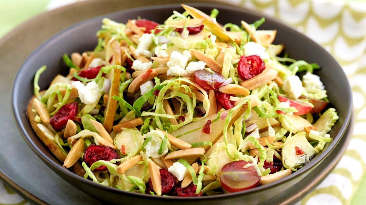 Image of Brussels Sprouts Almond Slaw