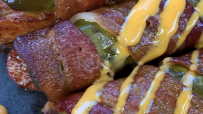Image of Bacon Wrapped Pickle Poppers