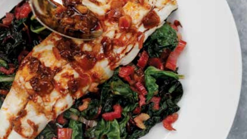 Image of Sea Bass with Hot Paprika Vinaigrette