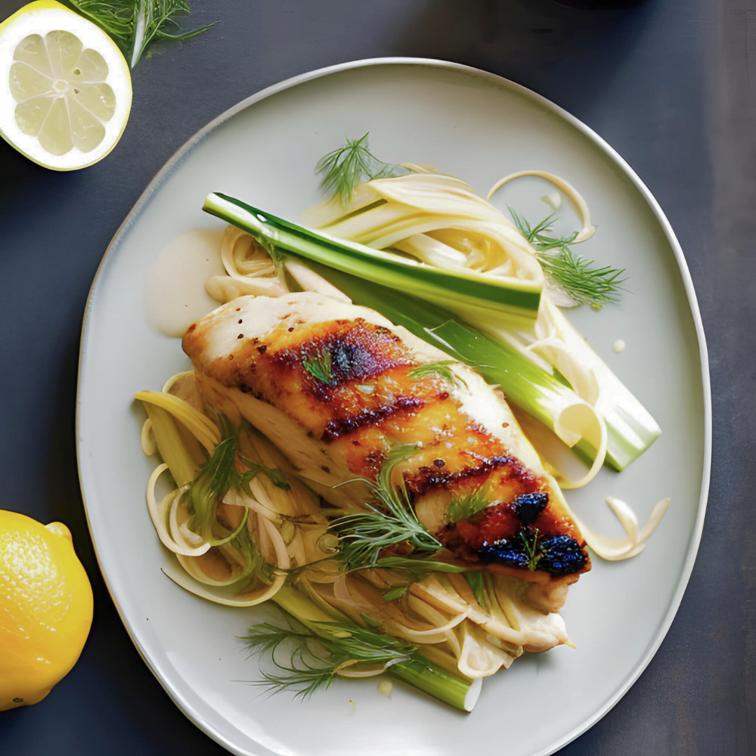 Lemon Chicken with Leeks and Fennel