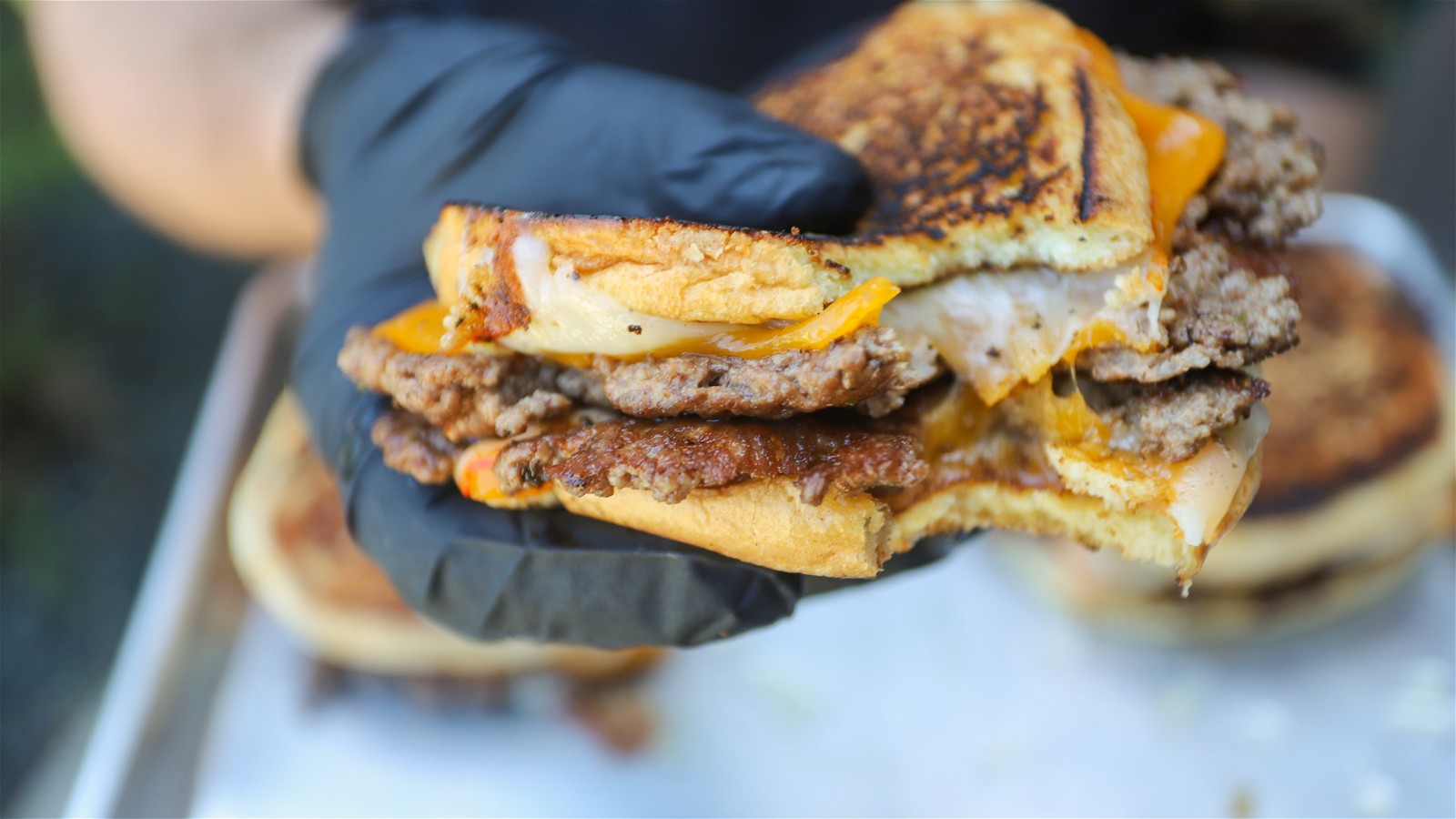 Grilled Cheese Smash Burgers - Dan-O's Seasoning