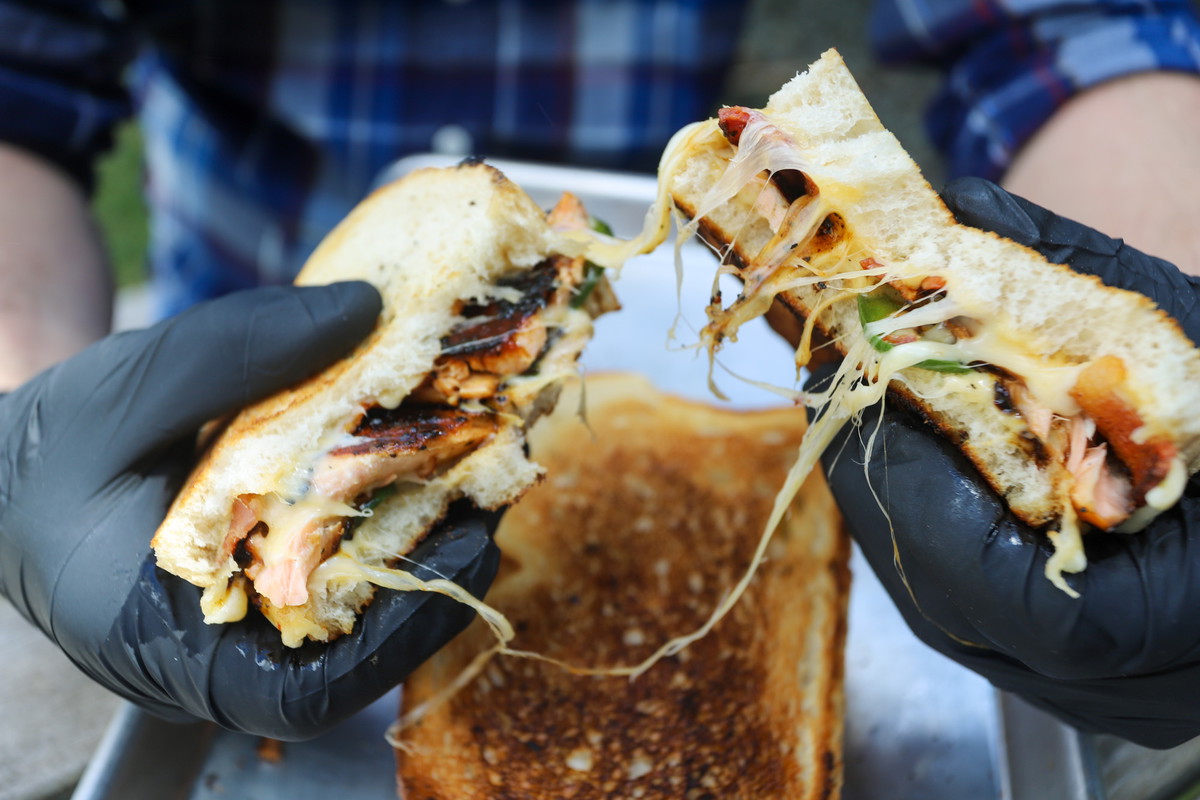 Spicy Salmon Grilled Cheese