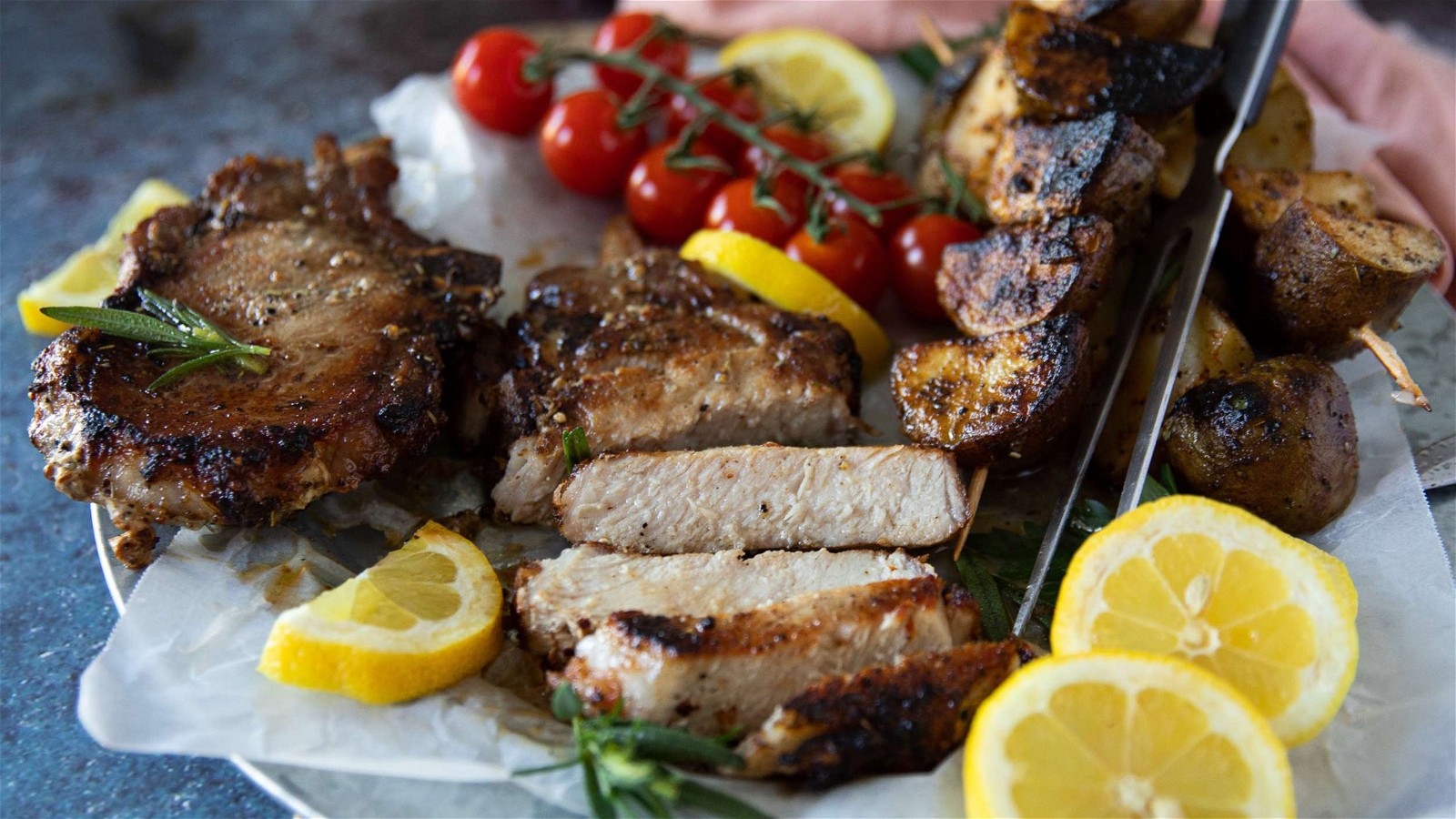 Image of Sealand French Cut Pork Chops on the Grill