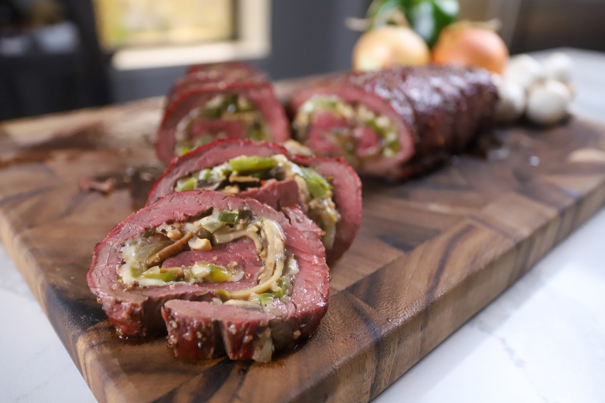 Philly Cheesesteak Beef Stuffed Tenderloin