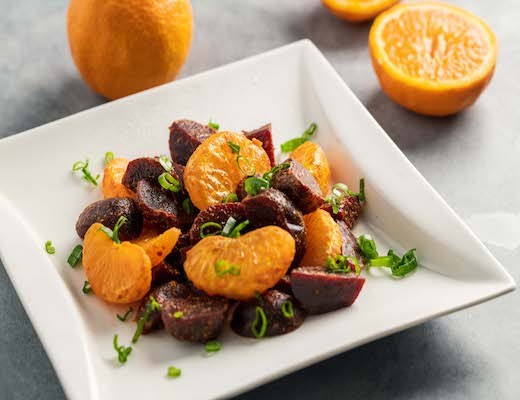 Image of Steamed Baby Beet and Pixie Tangerine Salad with Cumin Vinaigrette