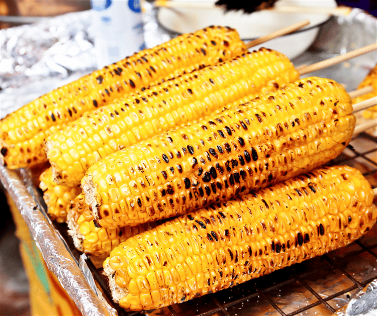 Image of Grill the corn for approximately 6 minutes, turning as needed...