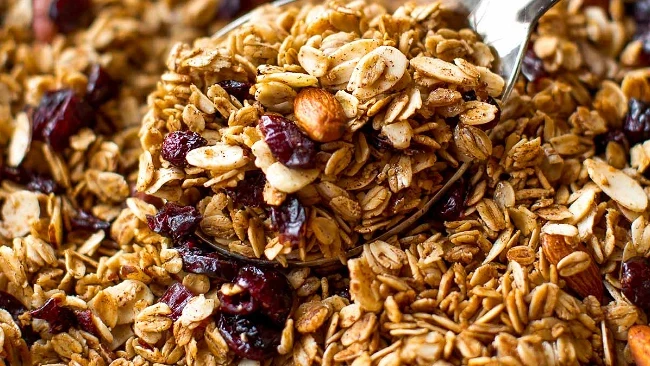 Image of Cranberry, Coconut, Cashew Granola with Persian Lime  Olive Oil And Coconut White Balsamic