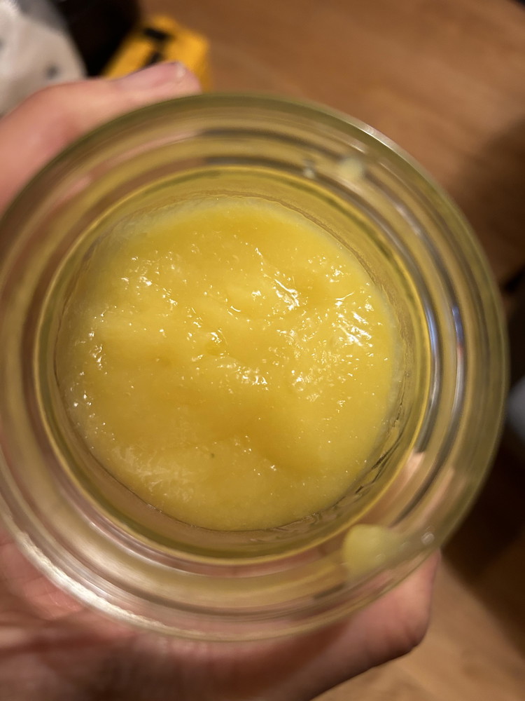 Image of Allow the curd to cool a little then pour into a large jar and place it in the fridge for it to set.