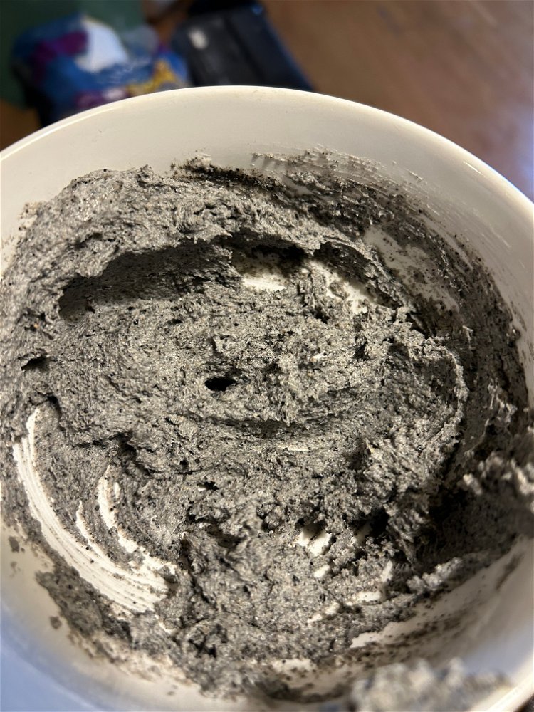 Image of While the curd sets, make the black sesame frosting by,...