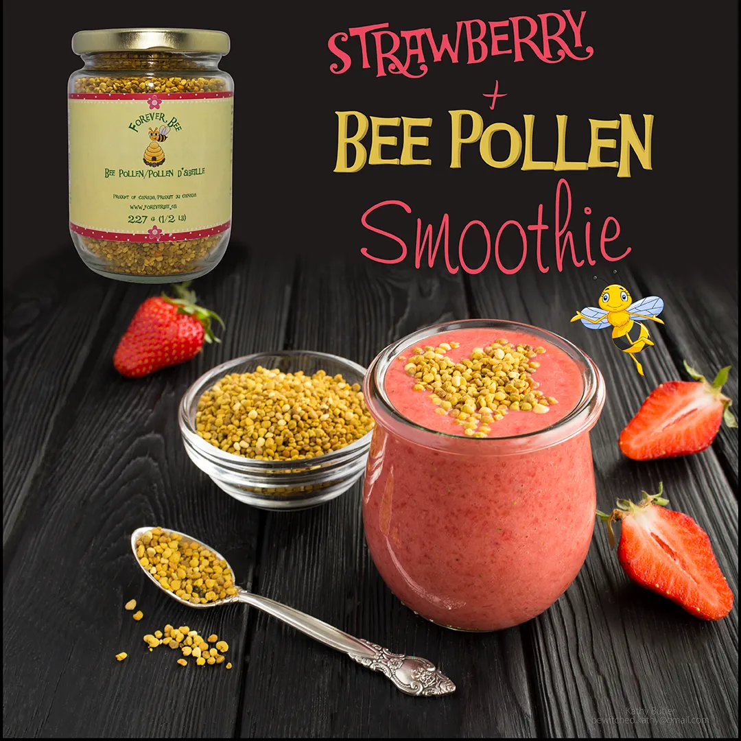 Image of Strawberry Honey, Bee Pollen and Dragonfruit Smoothie Bowl Recipe