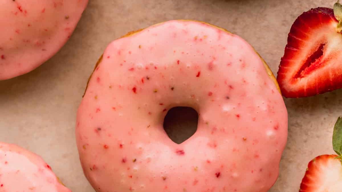 Image of Baked Cinnamon Strawberry Balsamic Donut Recipe