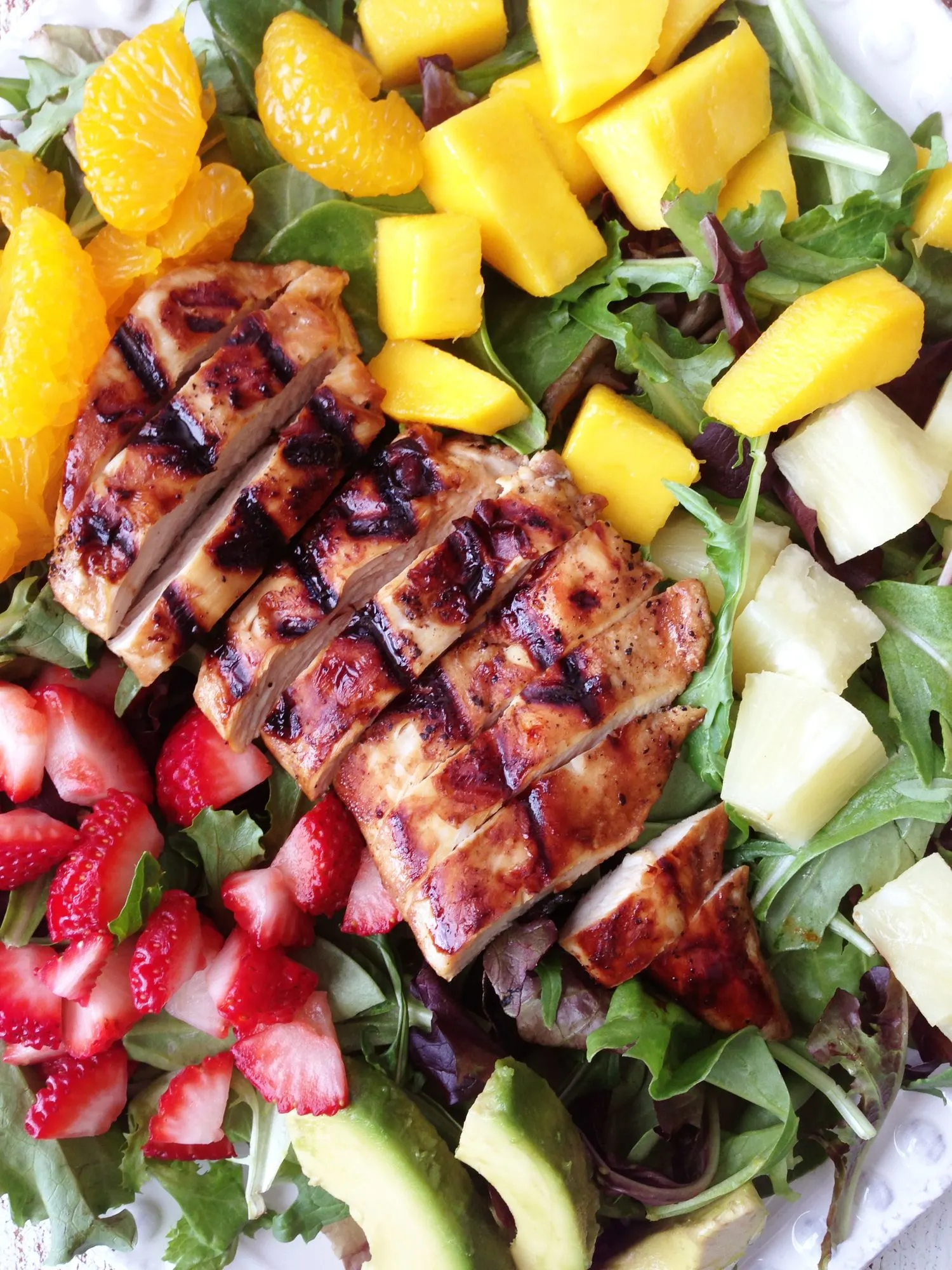 Image of Tropical Chicken Salad & Honey Balsamic Vinaigrette Recipe