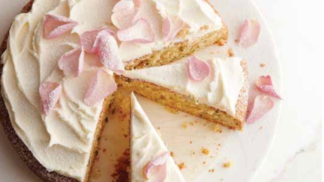 Image of Orange, Mint, and Rose Petal Cake
