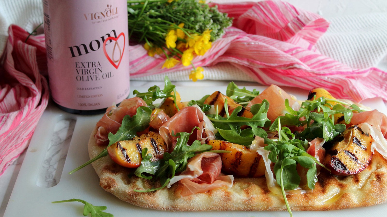 Grilled Peach Flatbread with Arugula and Prosciutto Recipe
&ndash; Vignoli Food