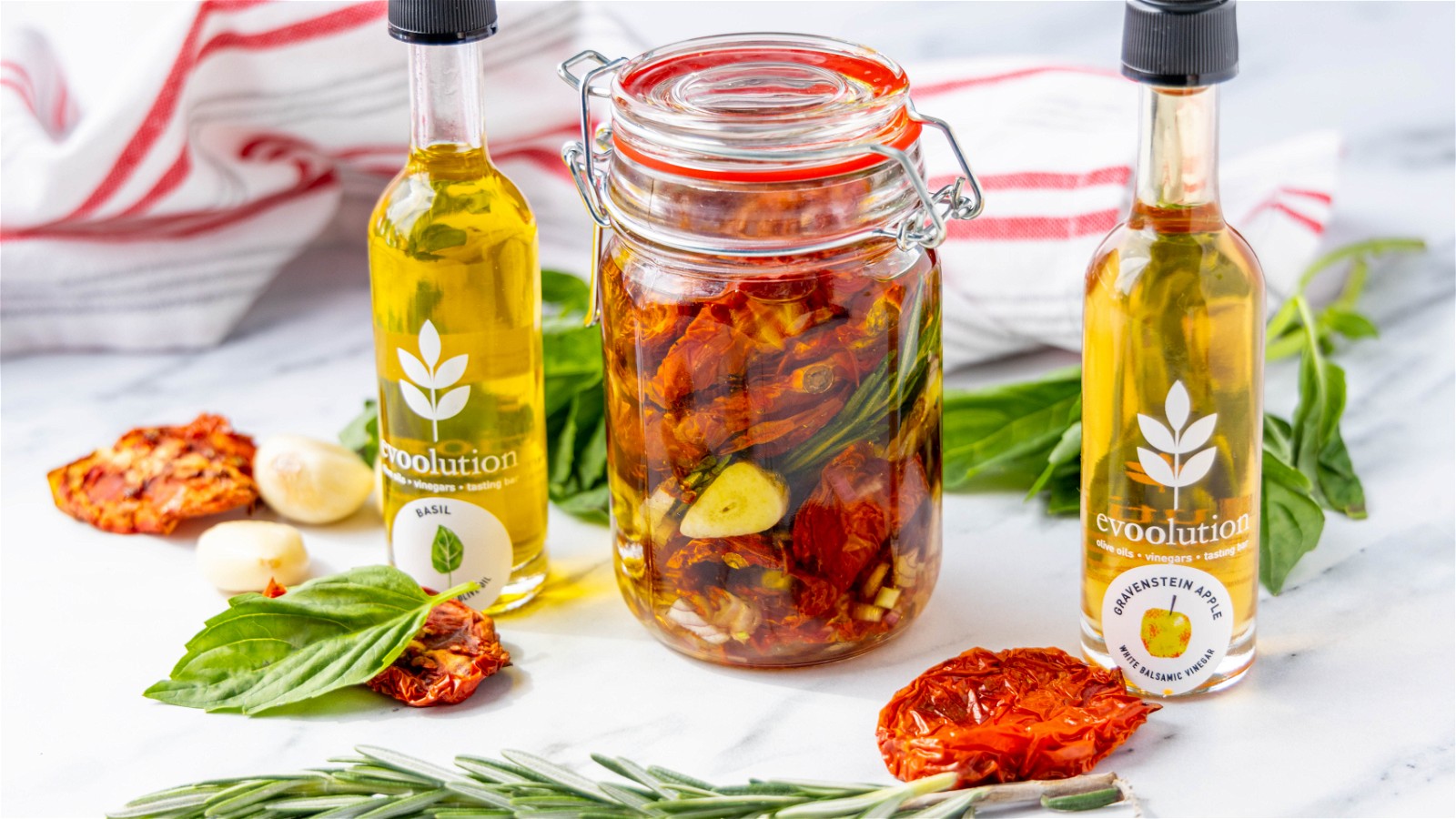 Image of Marinated Sun-Dried Tomatoes with Basil and Gravenstein Apple