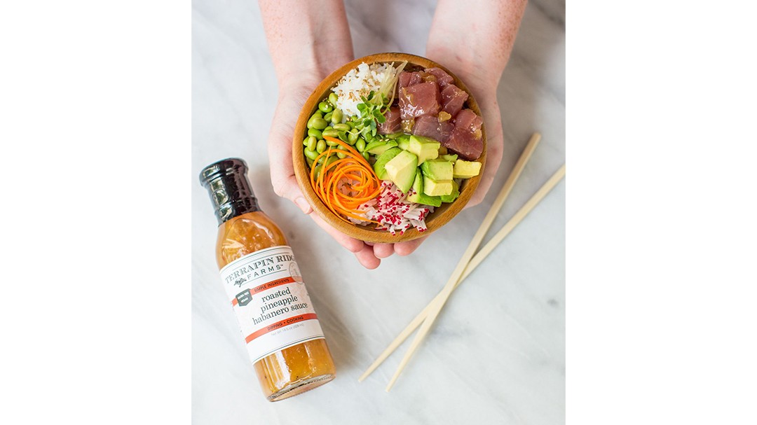 Image of Poke Bowl with Pineapple Habanero Sauce