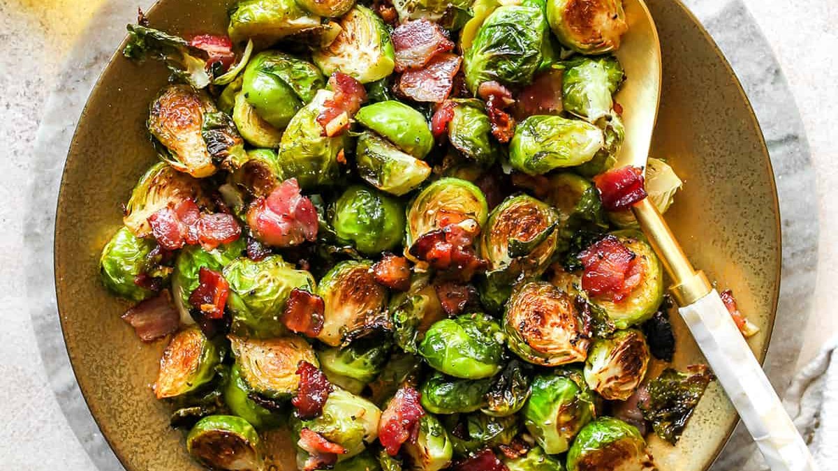 Image of Brussels Sprouts Roasted with Bacon