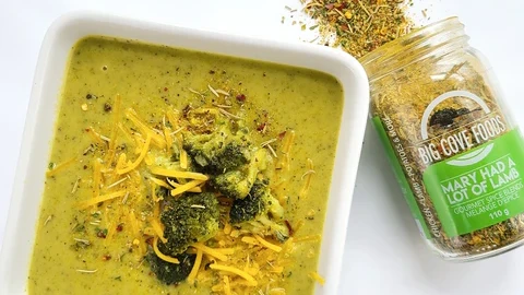 Image of Cheesy Broccoli Soup with Mary