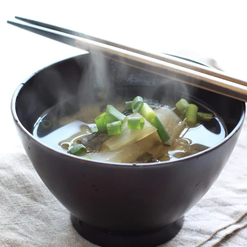 Image of Poached Wild Alaskan Cod in Spicy Miso Broth