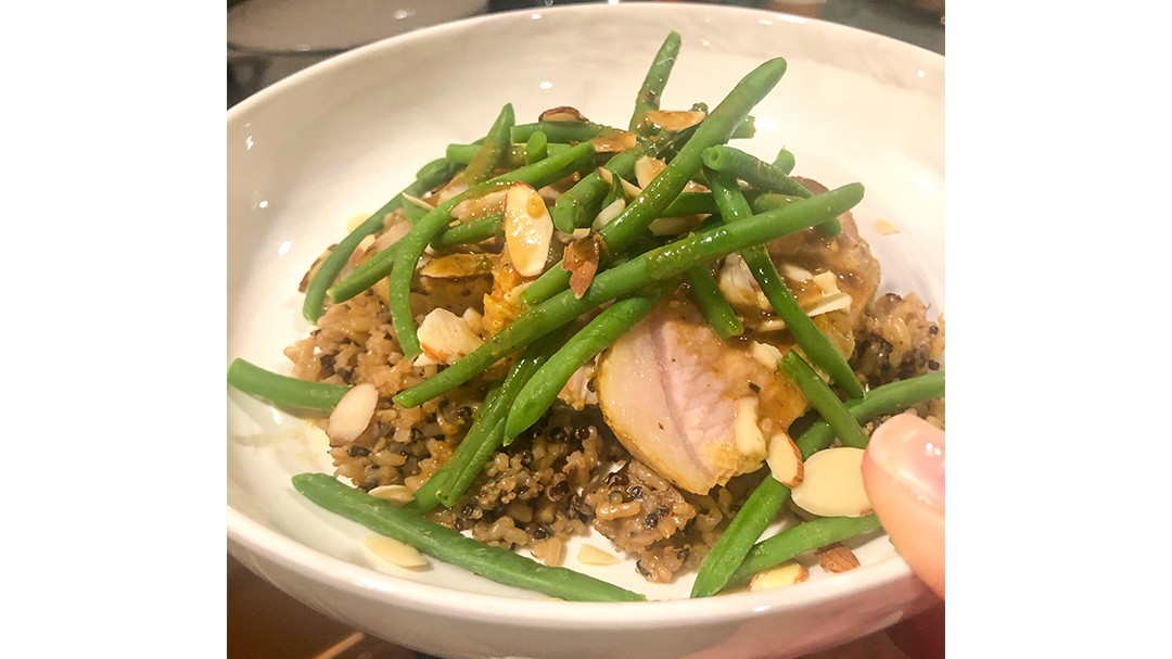 Image of Mustard Glazed Pork Tenderloin, Brown Rice & Green Bean Casserole