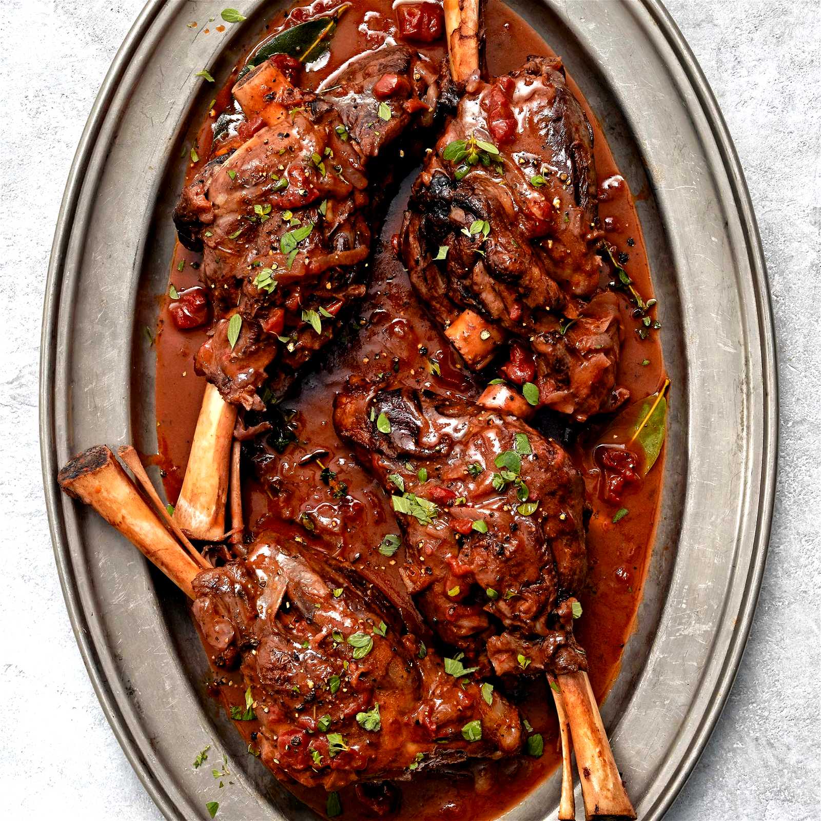 Image of Red Wine Braised Lamb Shanks with Thyme